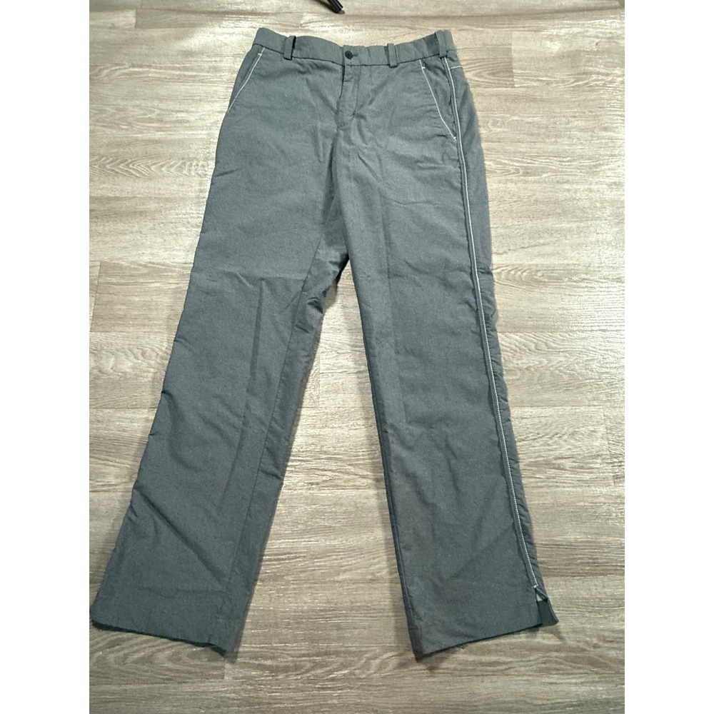 Nike Golf Dri-FIT Gray Pants Mens 30x32 Contrast Piping Zip Ankle Performance